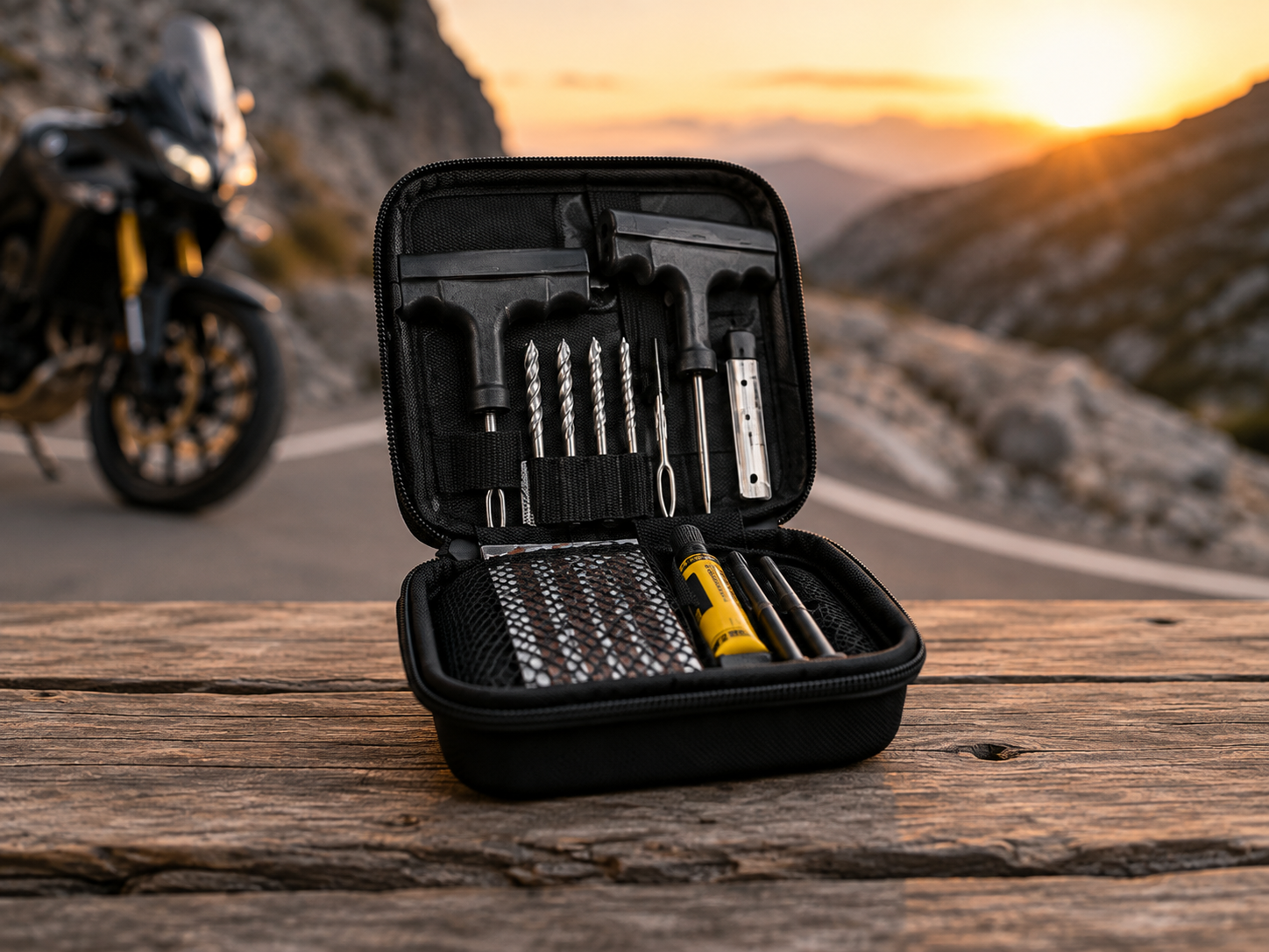MotoRituel SOS — Kit anti-crevaison tubeless